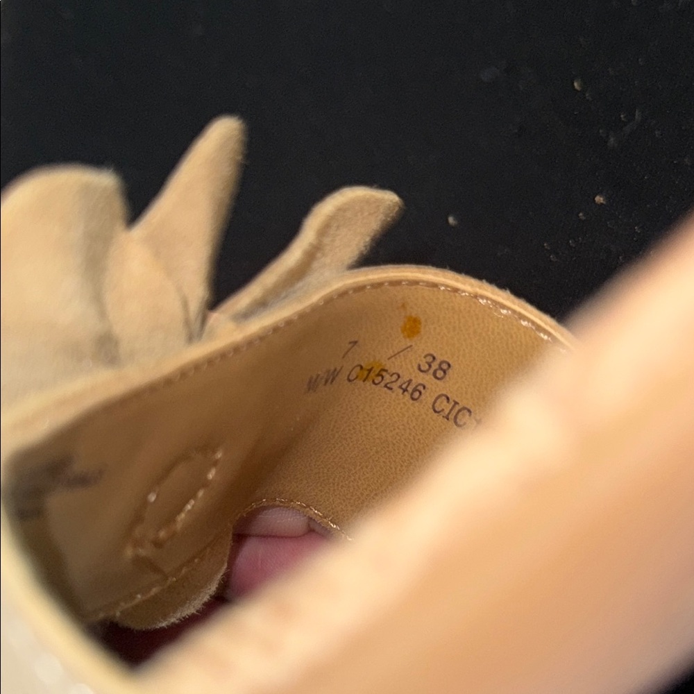 ⬇️b.o.c. Champagne Sandals with Floral Embellishments - Picture 9 of 9